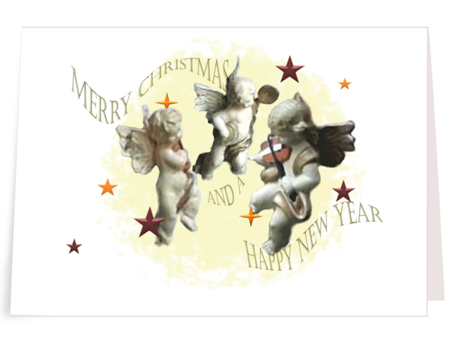 Kerstwens met dansende engeltjes